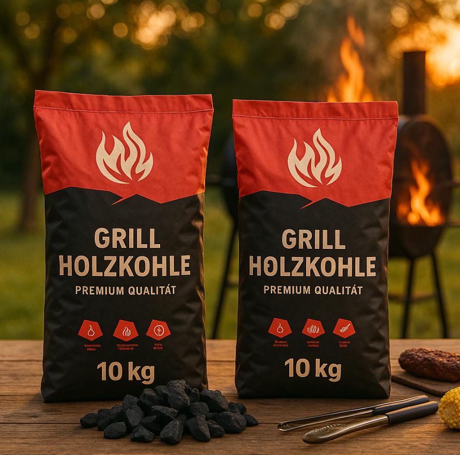 Premium Grillkohle 20kg Doppelpack
