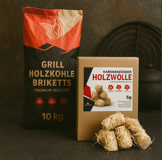 Starter Set Briketts und Holzwolle