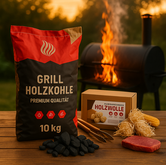 Starter Set Holzkohle und Holzwolle